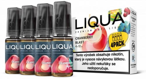 Liqua Mix Cranberry Blast 3mg 4x10ml chladivé brusinky