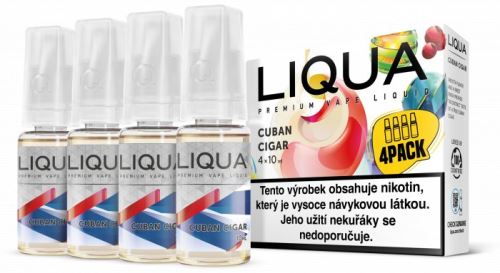 Liqua Elements Cuban Cigar 6mg 4x10ml kubánský doutník