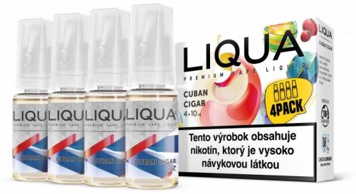 Liqua Elements Cuban Cigar 3mg 4x10ml kubánský doutník