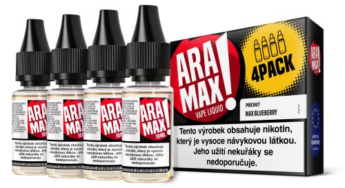 Aramax Max Blueberry 4x10ml 6mg borůvka Aramax Max Blueberry 4x10ml 6mg borůvka
