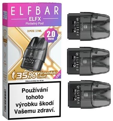 Elf Bar ELFX V2.0 cartridge 0,8 ohm 2ml 3ks