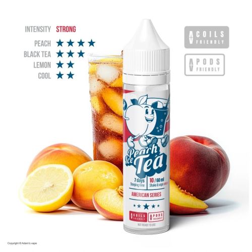 Adams Vape Peach Ice Tea SnV 10ml/60 Adams Vape Peach Ice Tea SnV 10ml/60