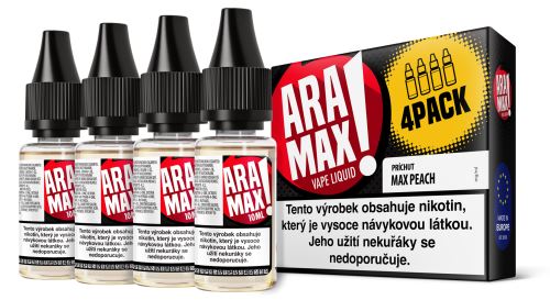 Aramax Max Peach 4x10ml 12mg broskev Aramax Max Peach 4x10ml 12mg broskev