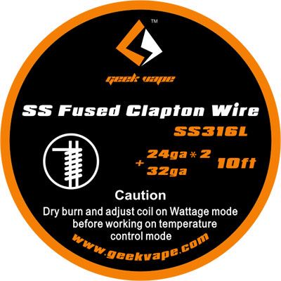 odporový drát GeekVape SS Fused Clapton SS316
