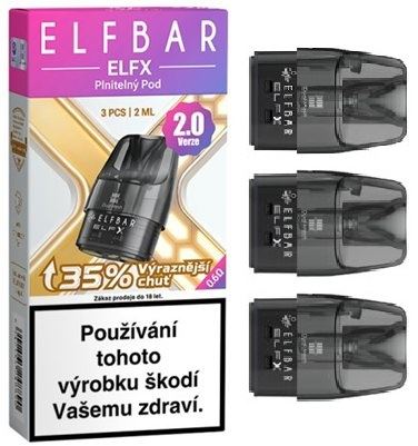 Elf Bar ELFX V2.0 cartridge 0,6 ohm 2ml 3ks